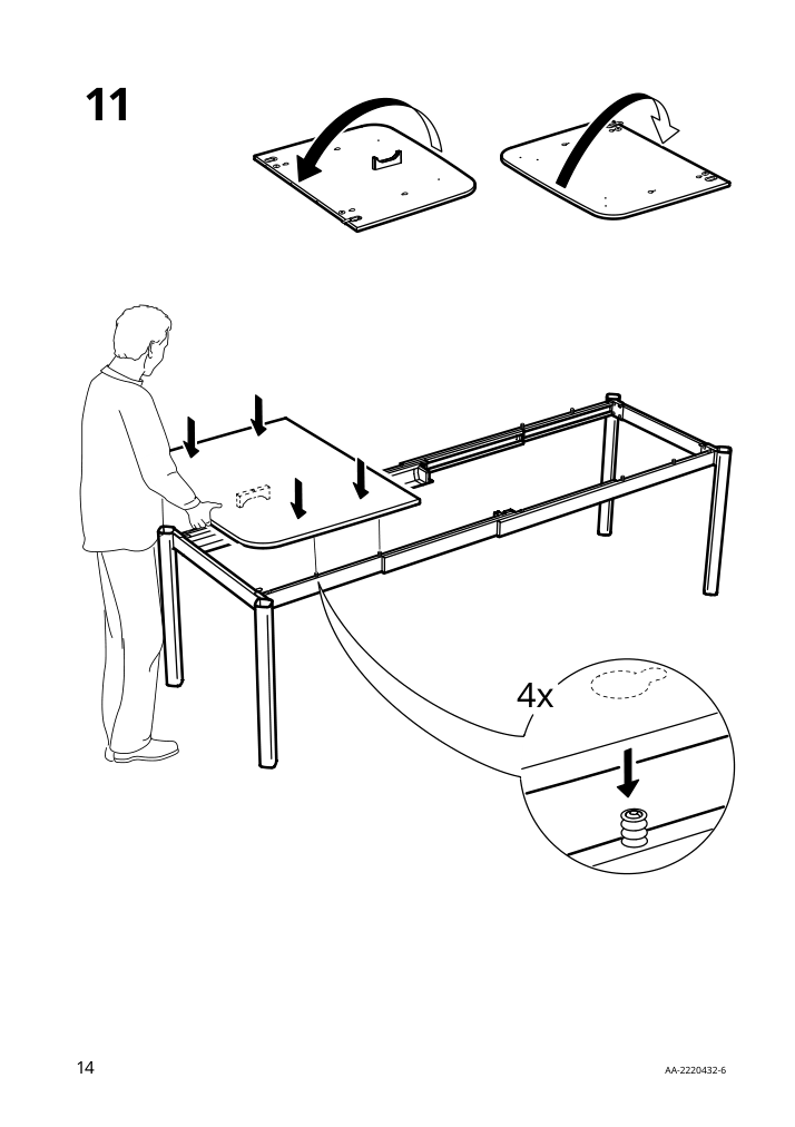 Assembly instructions for IKEA Strandtorp extendable table brown | Page 14 - IKEA STRANDTORP / TOBIAS table and 4 chairs 494.848.93