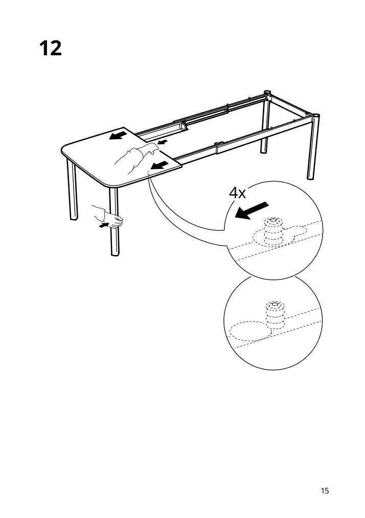 Assembly instructions for IKEA Strandtorp extendable table brown | Page 15 - IKEA STRANDTORP / TOBIAS table and 4 chairs 494.848.93