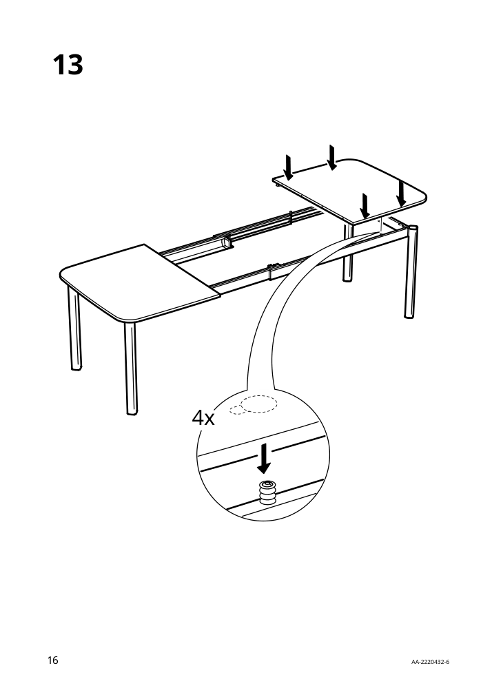 Assembly instructions for IKEA Strandtorp extendable table brown | Page 16 - IKEA STRANDTORP / TOBIAS table and 4 chairs 494.848.93