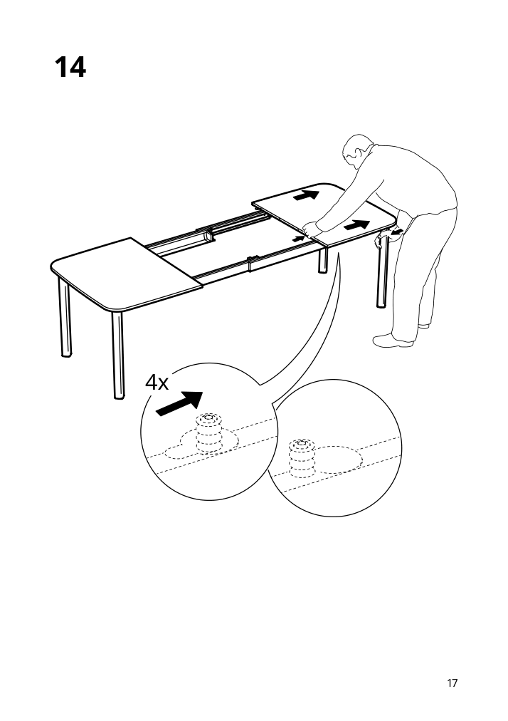 Assembly instructions for IKEA Strandtorp extendable table brown | Page 17 - IKEA STRANDTORP / TOBIAS table and 4 chairs 494.848.93