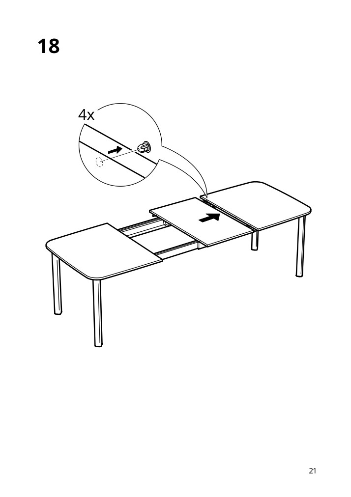 Assembly instructions for IKEA Strandtorp extendable table brown | Page 21 - IKEA STRANDTORP / TOBIAS table and 4 chairs 494.848.93