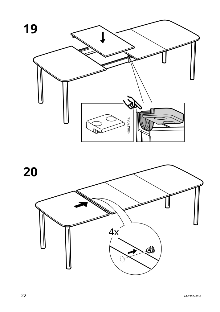 Assembly instructions for IKEA Strandtorp extendable table brown | Page 22 - IKEA STRANDTORP / TOBIAS table and 4 chairs 494.848.93