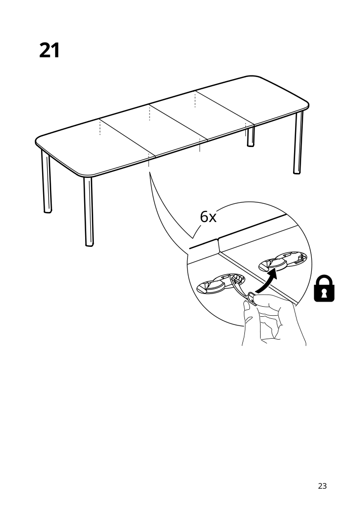 Assembly instructions for IKEA Strandtorp extendable table brown | Page 23 - IKEA STRANDTORP / TOBIAS table and 4 chairs 494.848.93