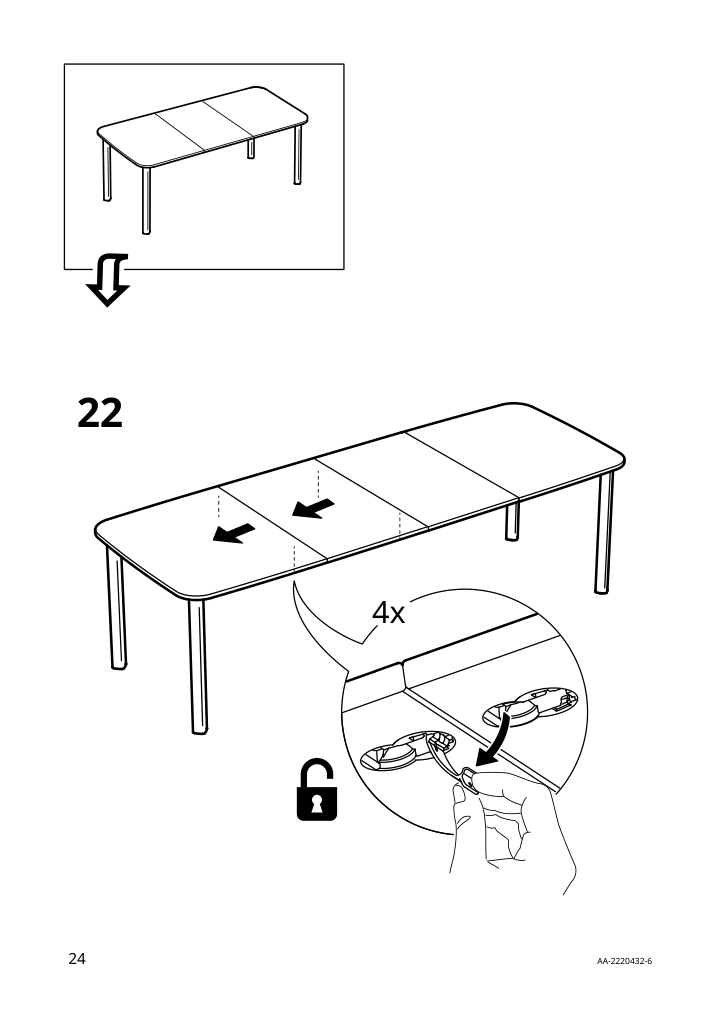 Assembly instructions for IKEA Strandtorp extendable table brown | Page 24 - IKEA STRANDTORP / TOBIAS table and 4 chairs 494.848.93