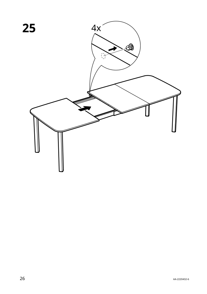 Assembly instructions for IKEA Strandtorp extendable table brown | Page 26 - IKEA STRANDTORP / TOBIAS table and 4 chairs 494.848.93