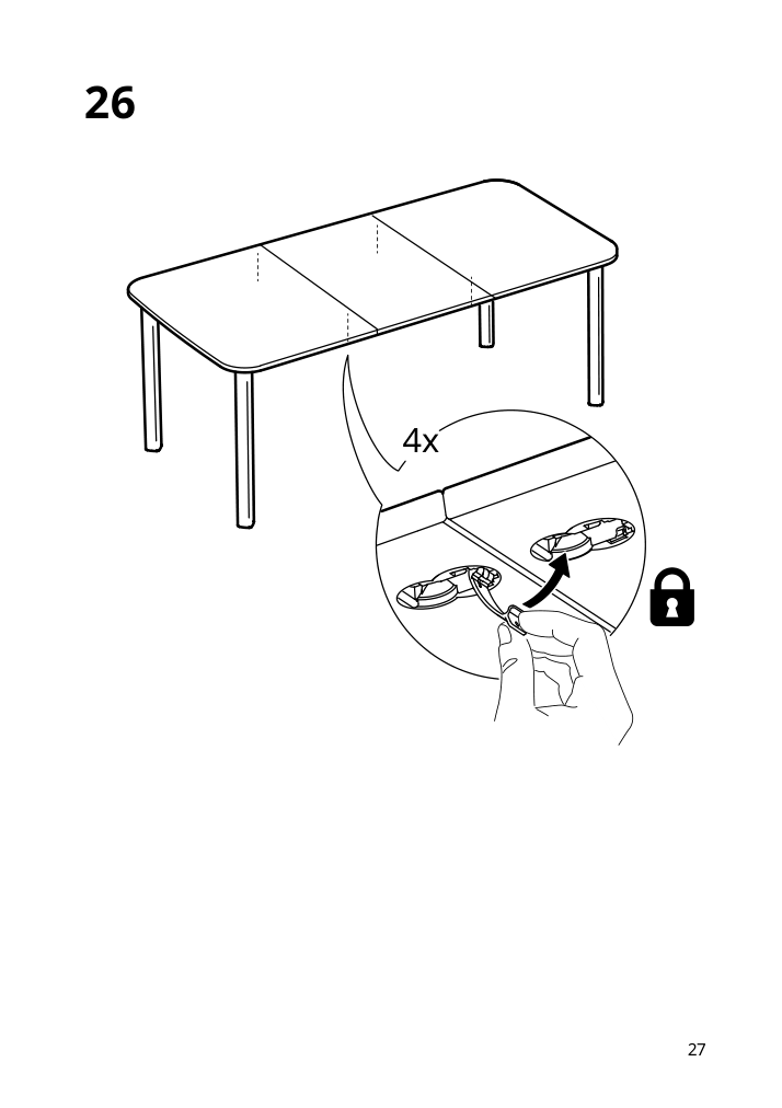 Assembly instructions for IKEA Strandtorp extendable table brown | Page 27 - IKEA STRANDTORP / TOBIAS table and 4 chairs 494.848.93