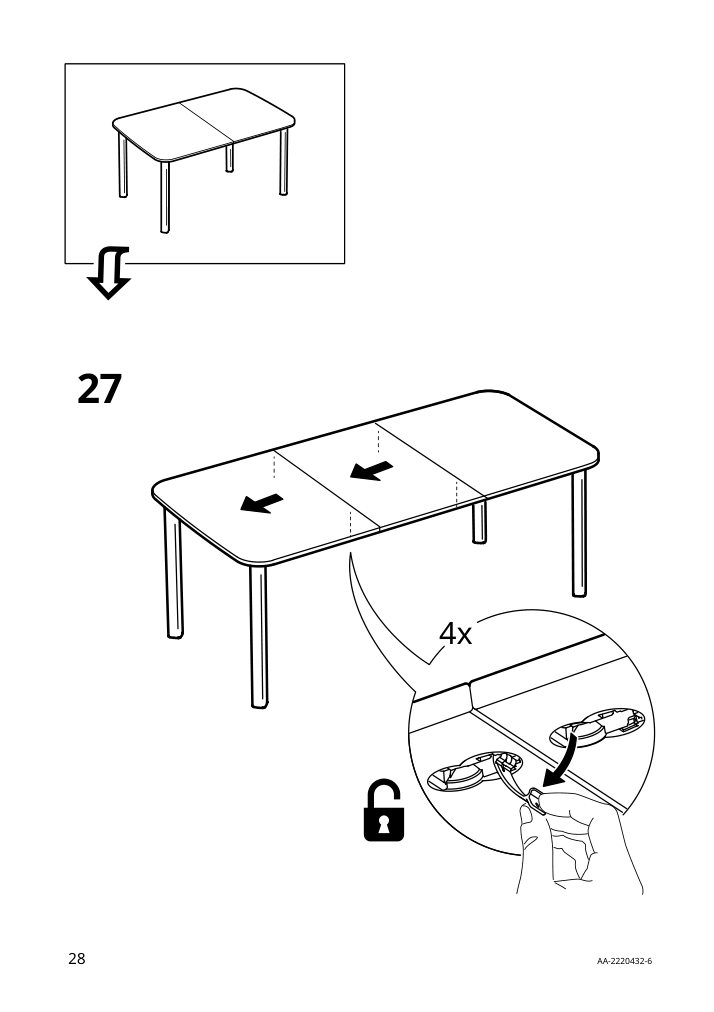 Assembly instructions for IKEA Strandtorp extendable table brown | Page 28 - IKEA STRANDTORP / TOBIAS table and 4 chairs 494.848.93