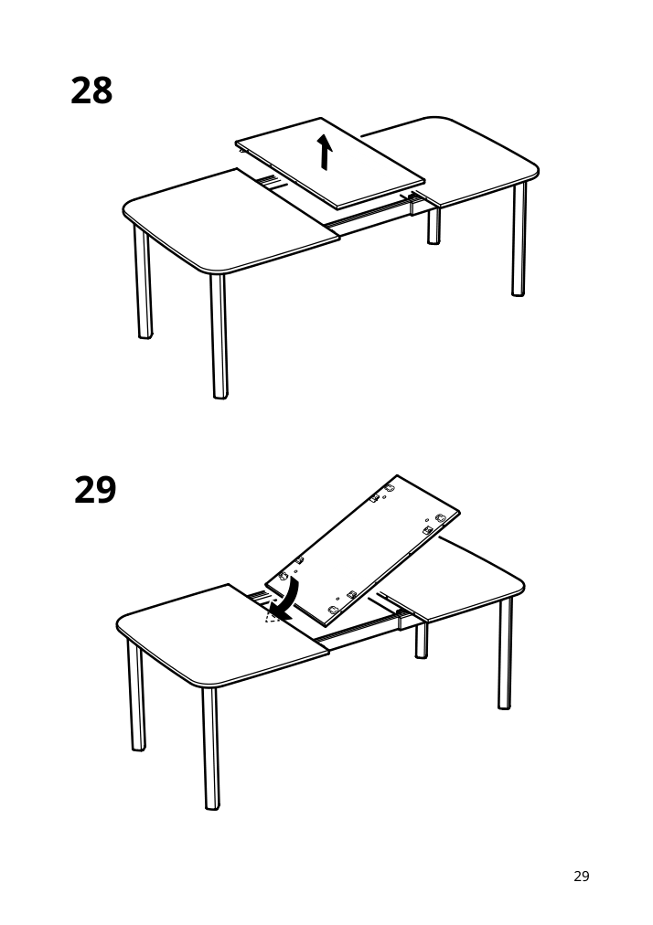 Assembly instructions for IKEA Strandtorp extendable table brown | Page 29 - IKEA STRANDTORP / TOBIAS table and 4 chairs 494.848.93