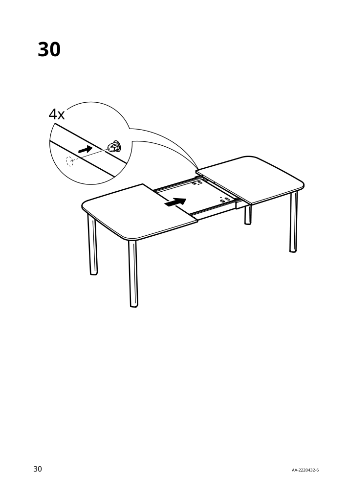 Assembly instructions for IKEA Strandtorp extendable table brown | Page 30 - IKEA STRANDTORP / TOBIAS table and 4 chairs 494.848.93