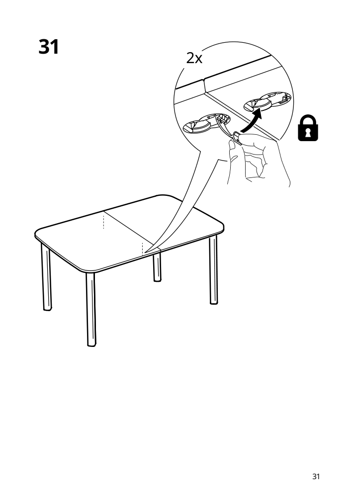 Assembly instructions for IKEA Strandtorp extendable table brown | Page 31 - IKEA STRANDTORP / TOBIAS table and 4 chairs 494.848.93