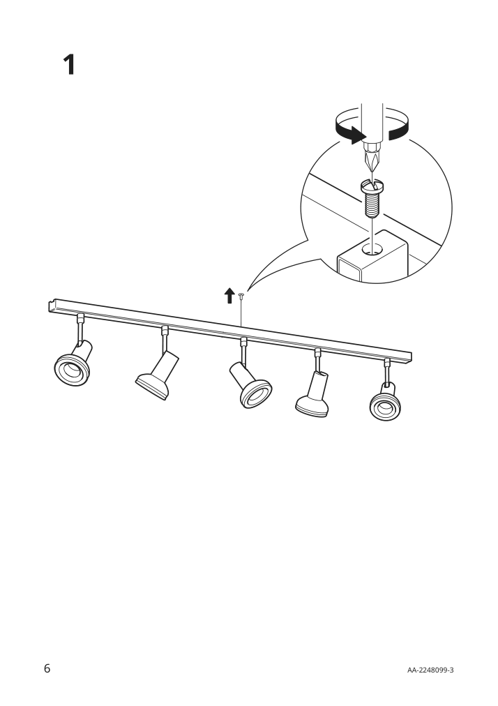 Assembly instructions for IKEA Stratosfaer ceiling light with 5 spotlights white chrome plated | Page 6 - IKEA STRATOSFÄR ceiling light with 5 spotlights 604.596.89