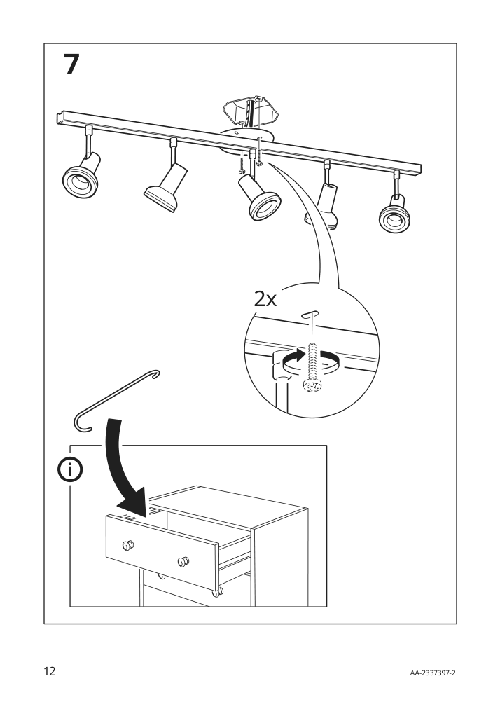 Assembly instructions for IKEA Stratosfaer ceiling light with 5 spotlights white chrome plated | Page 12 - IKEA STRATOSFÄR ceiling light with 5 spotlights 604.596.89