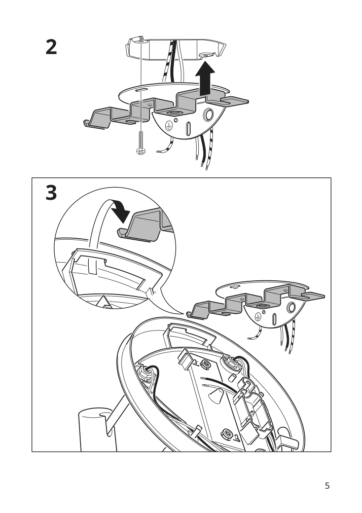 Assembly instructions for IKEA Stratosfaer ceiling spotlight with 3 lights white chrome plated | Page 5 - IKEA STRATOSFÄR ceiling spotlight with 3 lights 904.780.83