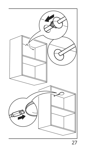 Assembly instructions for IKEA Strimsaev led spotlight white | Page 27 - IKEA BLÅLIDEN / STRIMSÄV glass-door cabinet with lighting 395.229.56