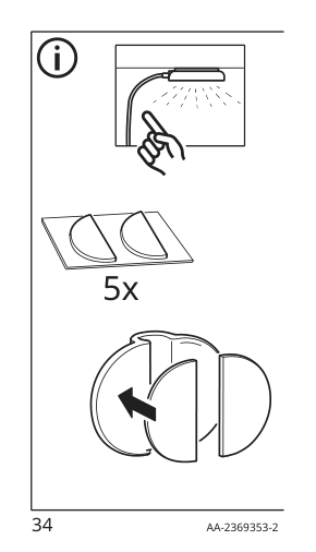 Assembly instructions for IKEA Strimsaev led spotlight black | Page 34 - IKEA BLÅLIDEN / STRIMSÄV glass-door cabinet with lighting 895.229.25