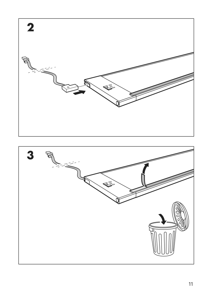 Assembly instructions for IKEA Stroemlinje led countertop light white | Page 11 - IKEA STRÖMLINJE LED countertop light 103.517.09