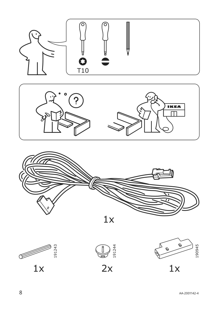 Assembly instructions for IKEA Stroemlinje led countertop light white | Page 8 - IKEA STRÖMLINJE LED countertop light 103.517.09