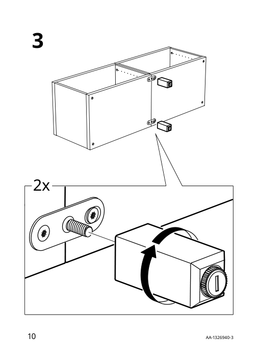 Assembly instructions for IKEA Stubbarp leg black brown | Page 10 - IKEA BESTÅ TV unit with drawers 191.882.81