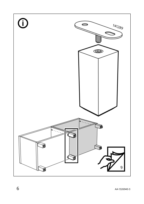 Assembly instructions for IKEA Stubbarp leg black brown | Page 6 - IKEA BESTÅ storage combination w doors/drawers 791.952.88