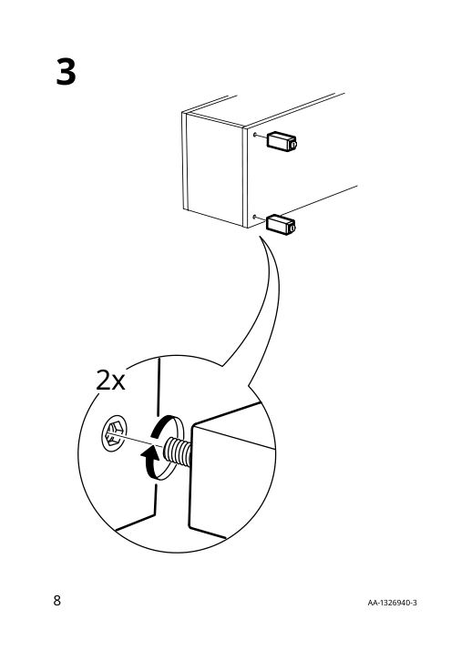 Assembly instructions for IKEA Stubbarp leg black brown | Page 8 - IKEA BESTÅ storage combination w doors/drawers 894.126.01