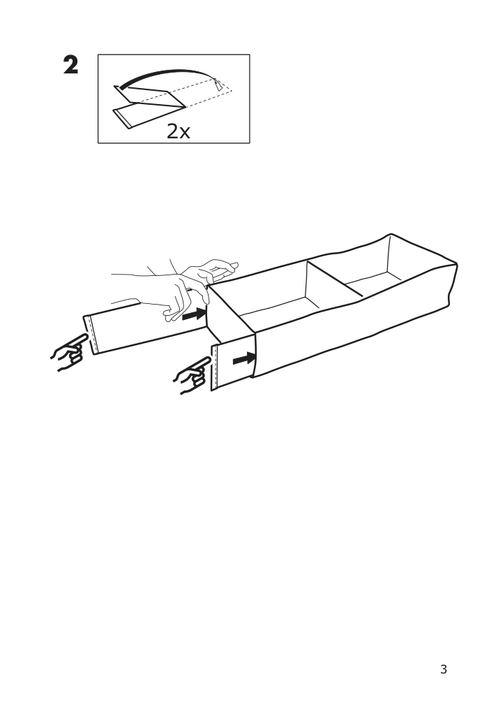 Assembly instructions for IKEA Stuk box with compartments white | Page 3 - IKEA STUK box with compartments 804.744.34