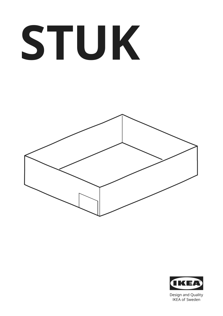 Assembly instructions for IKEA Stuk organizer white | Page 1 - IKEA STUK organizer 805.074.01