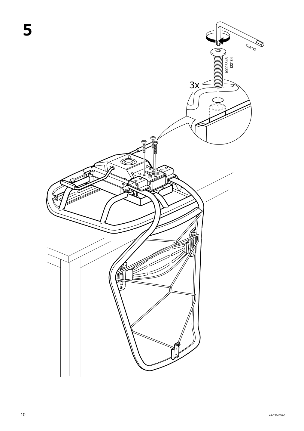 Assembly instructions for IKEA Styrspel gaming chair blue light gray | Page 10 - IKEA STYRSPEL gaming chair 105.066.93