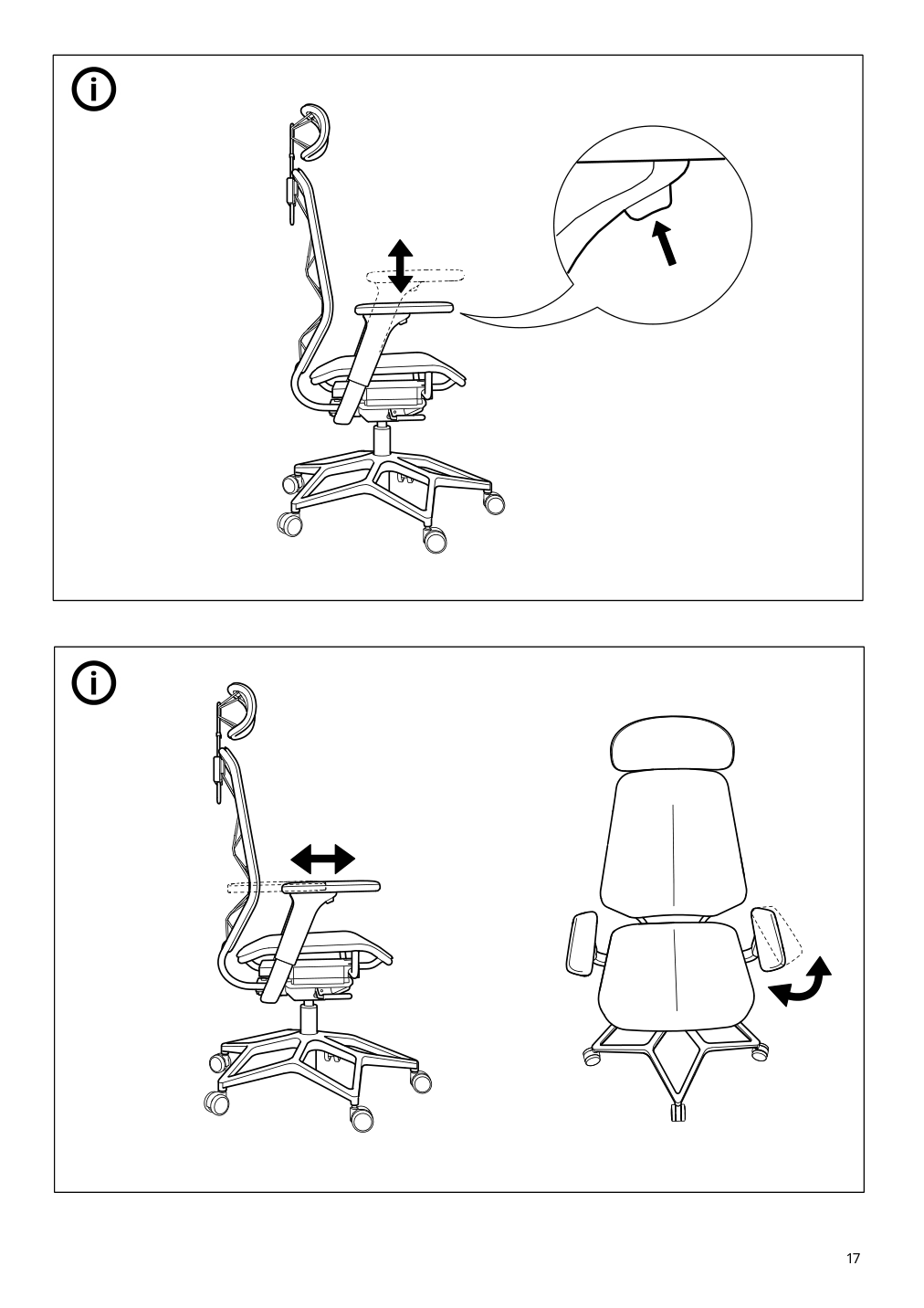 Assembly instructions for IKEA Styrspel gaming chair blue light gray | Page 17 - IKEA STYRSPEL gaming chair 105.066.93