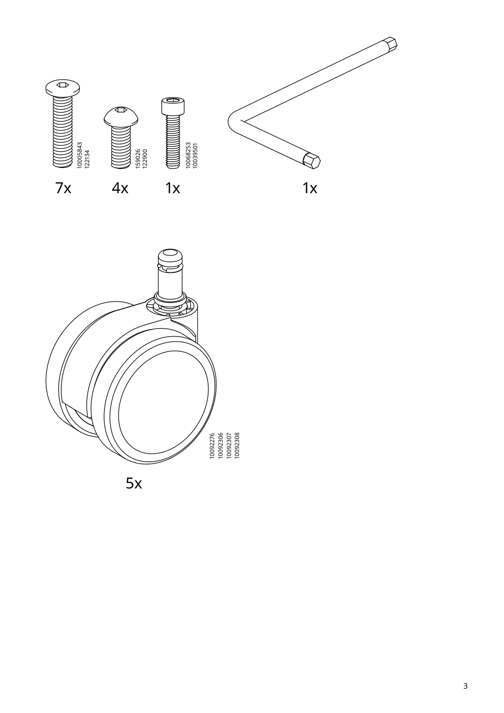 Assembly instructions for IKEA Styrspel gaming chair blue light gray | Page 3 - IKEA STYRSPEL gaming chair 105.066.93