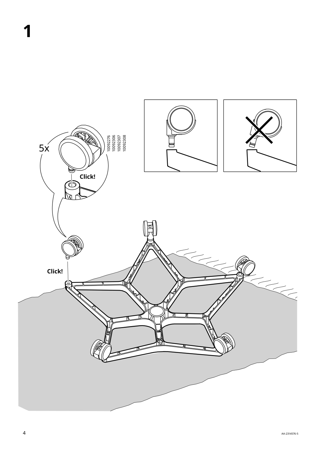 Assembly instructions for IKEA Styrspel gaming chair blue light gray | Page 4 - IKEA STYRSPEL gaming chair 105.066.93