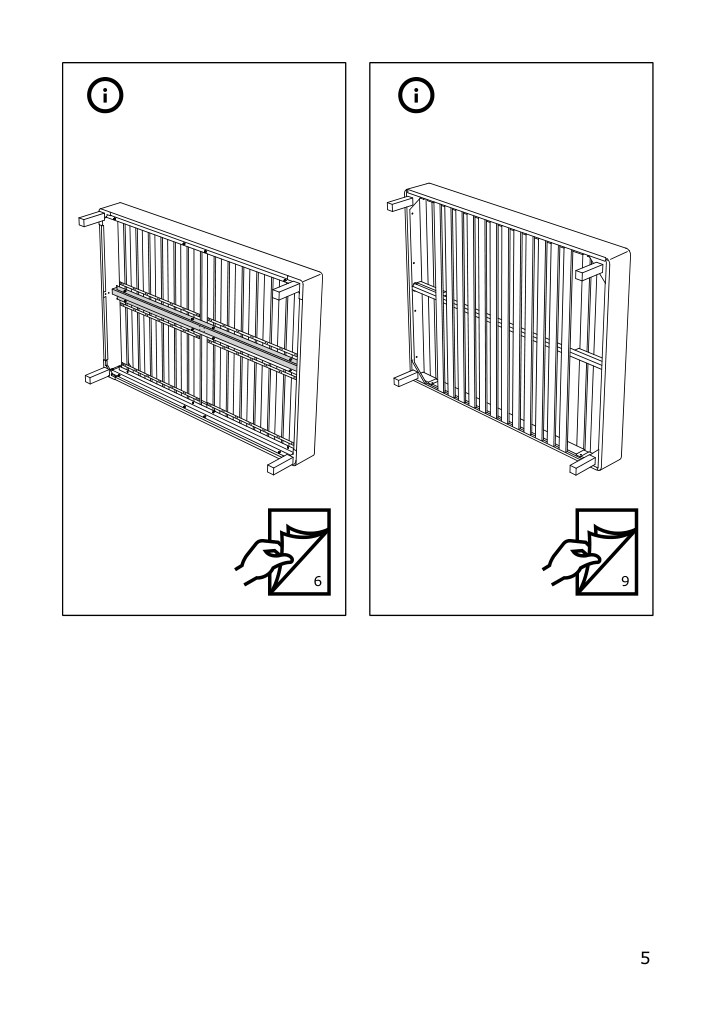 Assembly instructions for IKEA Sultan support leg black | Page 5 - IKEA ESPEVÄR slatted mattress base with legs 292.079.05