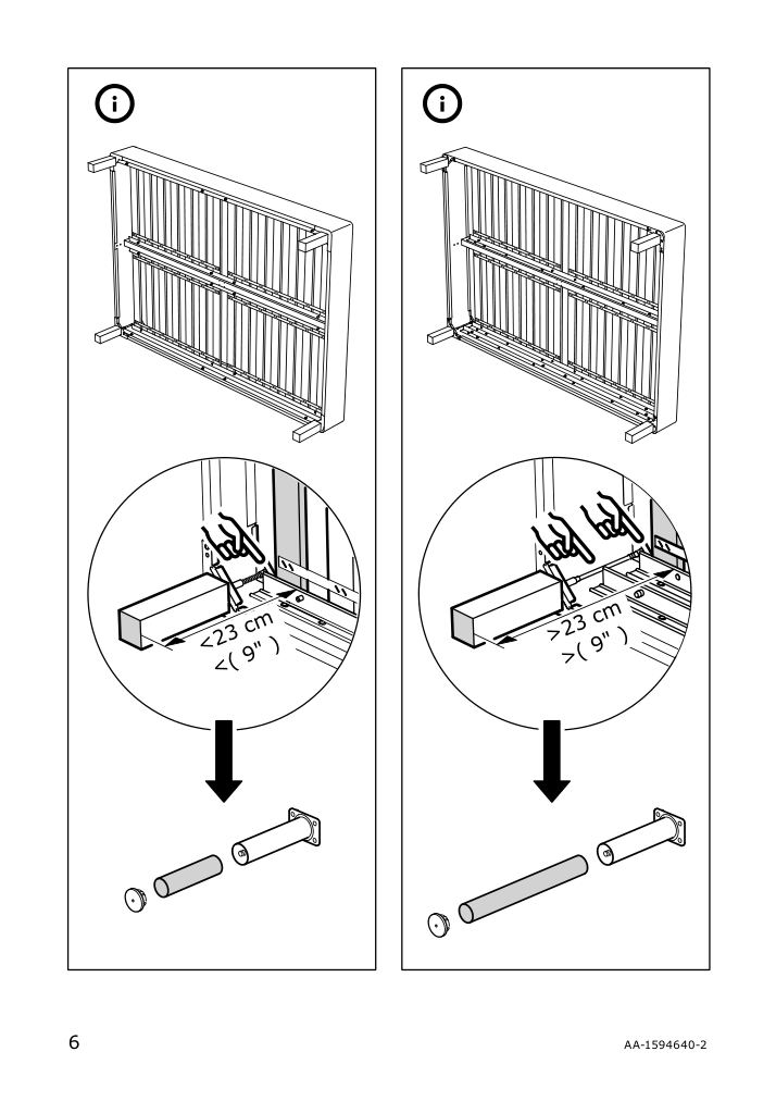 Assembly instructions for IKEA Sultan support leg black | Page 6 - IKEA ESPEVÄR slatted mattress base with legs 292.079.05