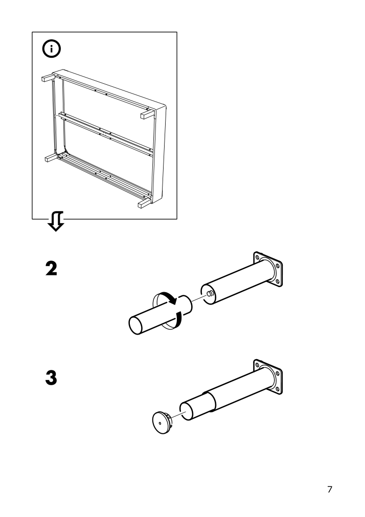 Assembly instructions for IKEA Sultan support leg black | Page 7 - IKEA ESPEVÄR slatted mattress base with legs 292.079.05