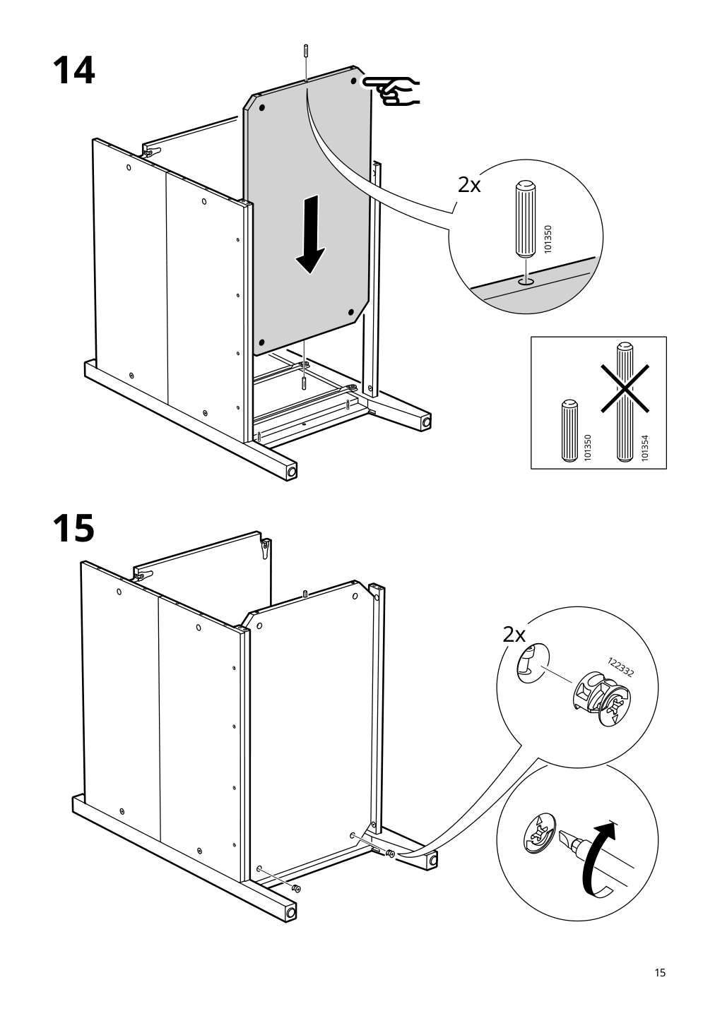 Assembly instructions for IKEA Sundvik changing table chest gray | Page 15 - IKEA SUNDVIK 2-piece baby furniture set 595.061.06