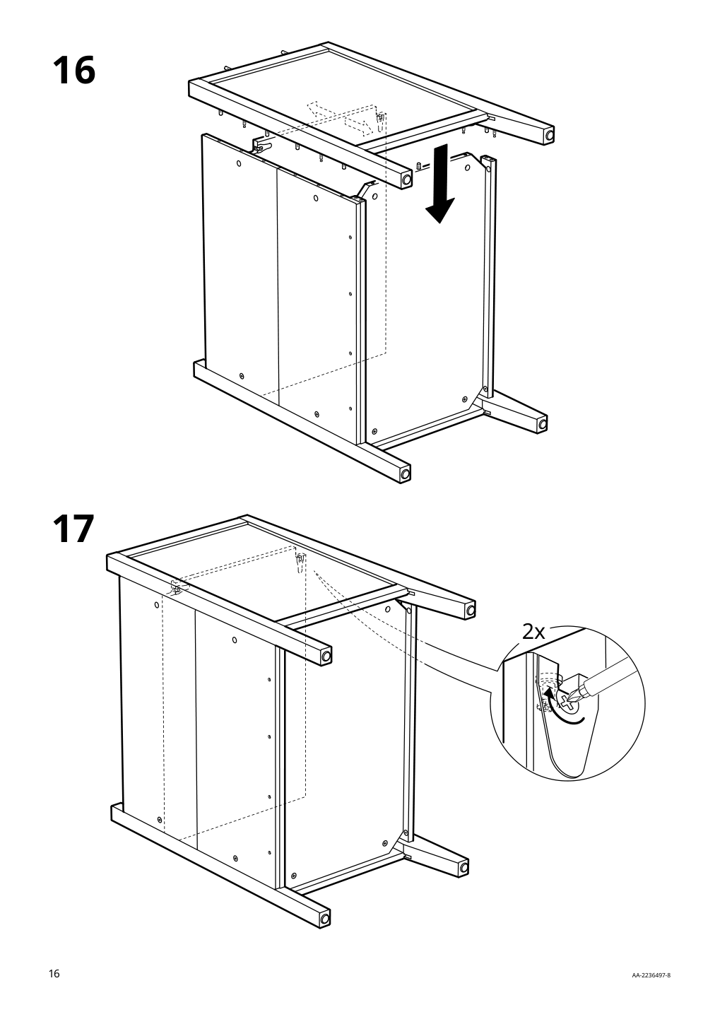 Assembly instructions for IKEA Sundvik changing table chest gray | Page 16 - IKEA SUNDVIK 2-piece baby furniture set 595.061.06