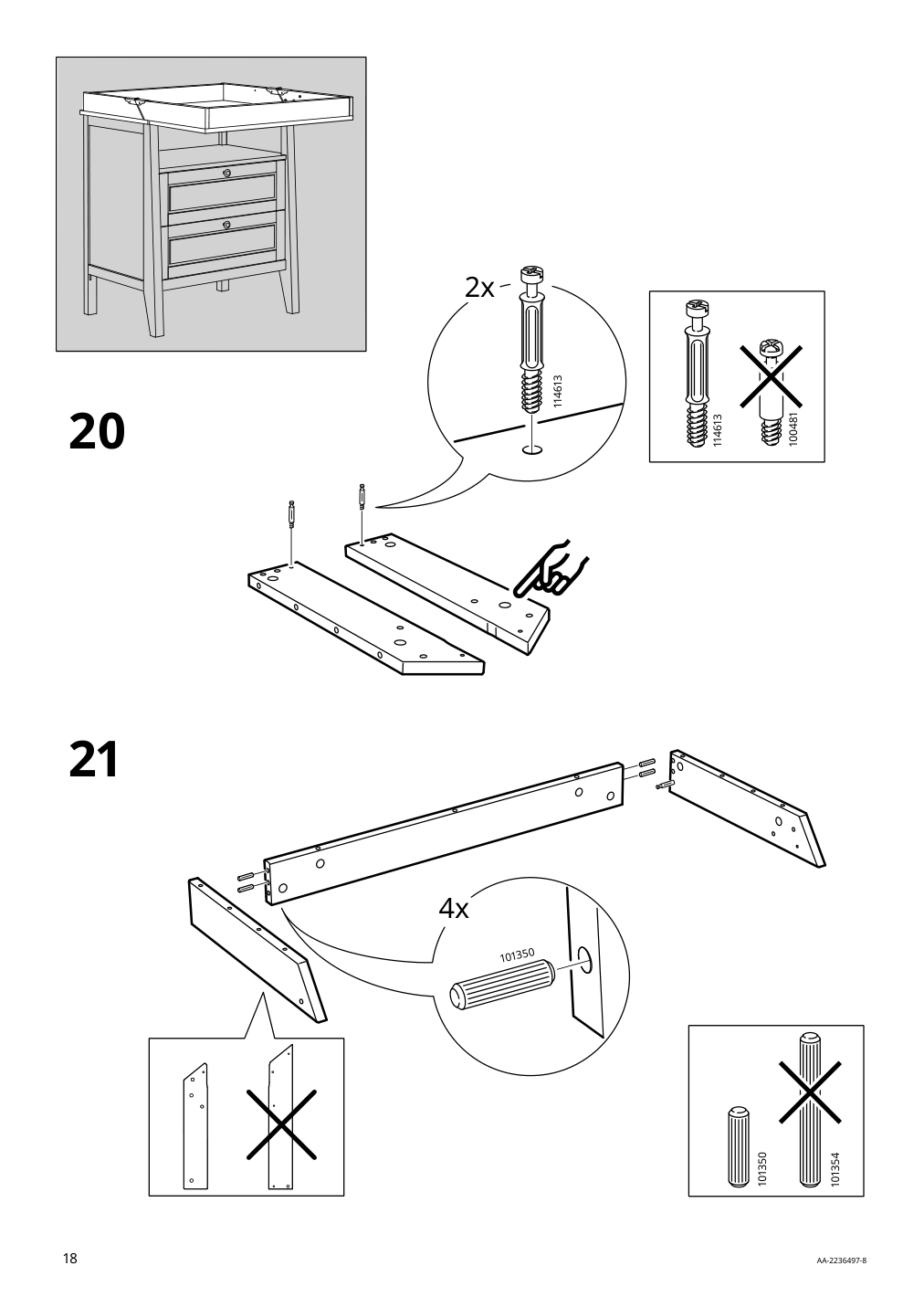 Assembly instructions for IKEA Sundvik changing table chest gray | Page 18 - IKEA SUNDVIK 2-piece baby furniture set 595.061.06