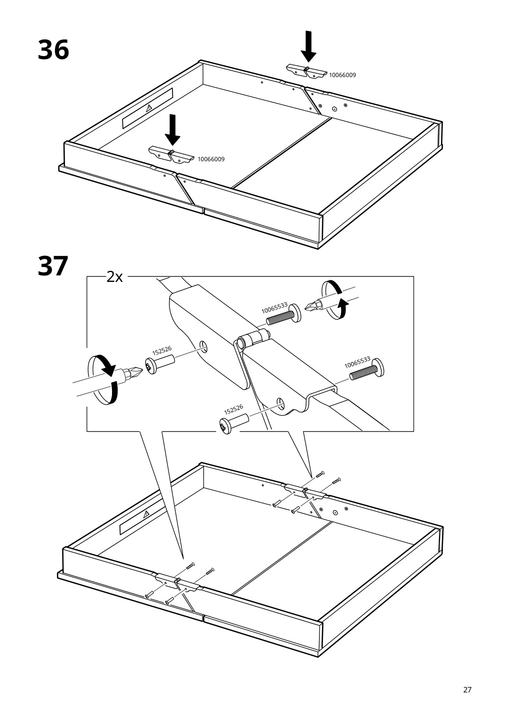 Assembly instructions for IKEA Sundvik changing table chest gray | Page 27 - IKEA SUNDVIK 2-piece baby furniture set 595.061.06