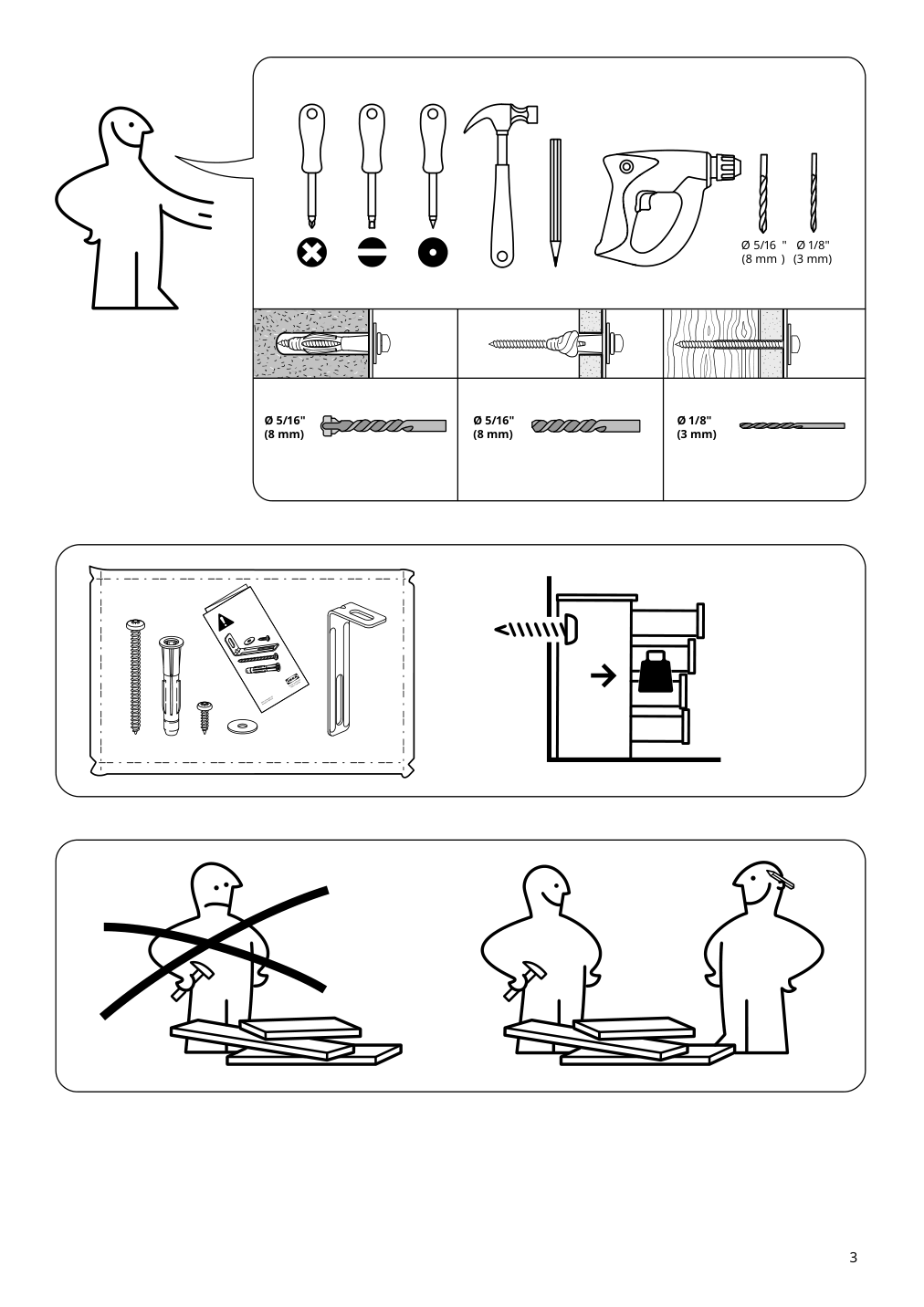 Assembly instructions for IKEA Sundvik changing table chest gray | Page 3 - IKEA SUNDVIK 3-piece baby furniture set 095.058.16