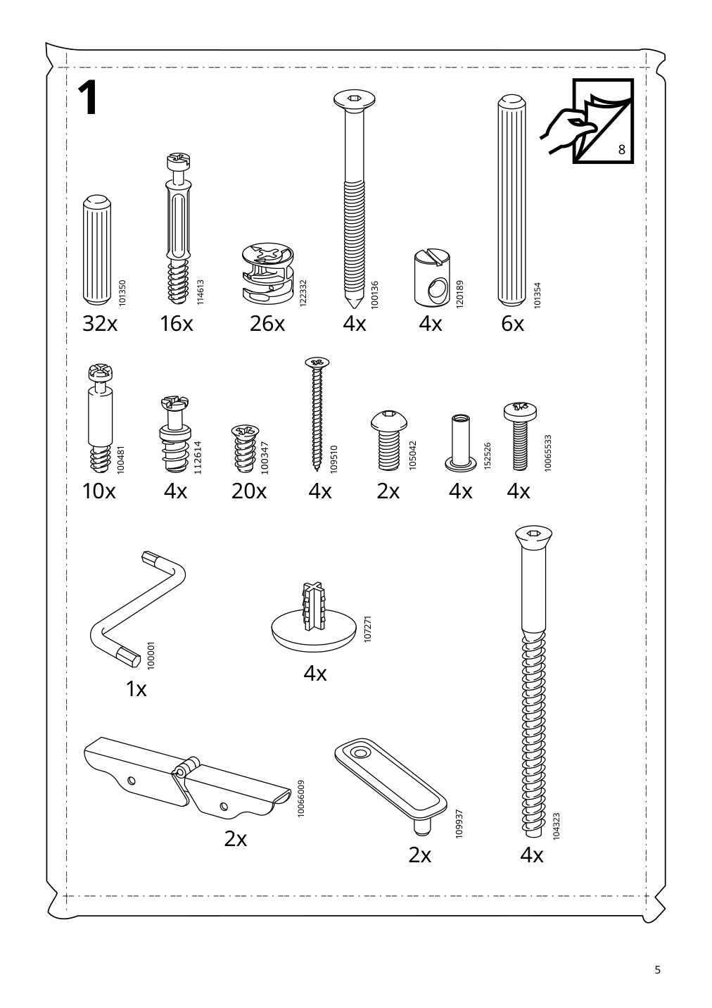 Assembly instructions for IKEA Sundvik changing table chest gray | Page 5 - IKEA SUNDVIK 2-piece baby furniture set 595.061.06