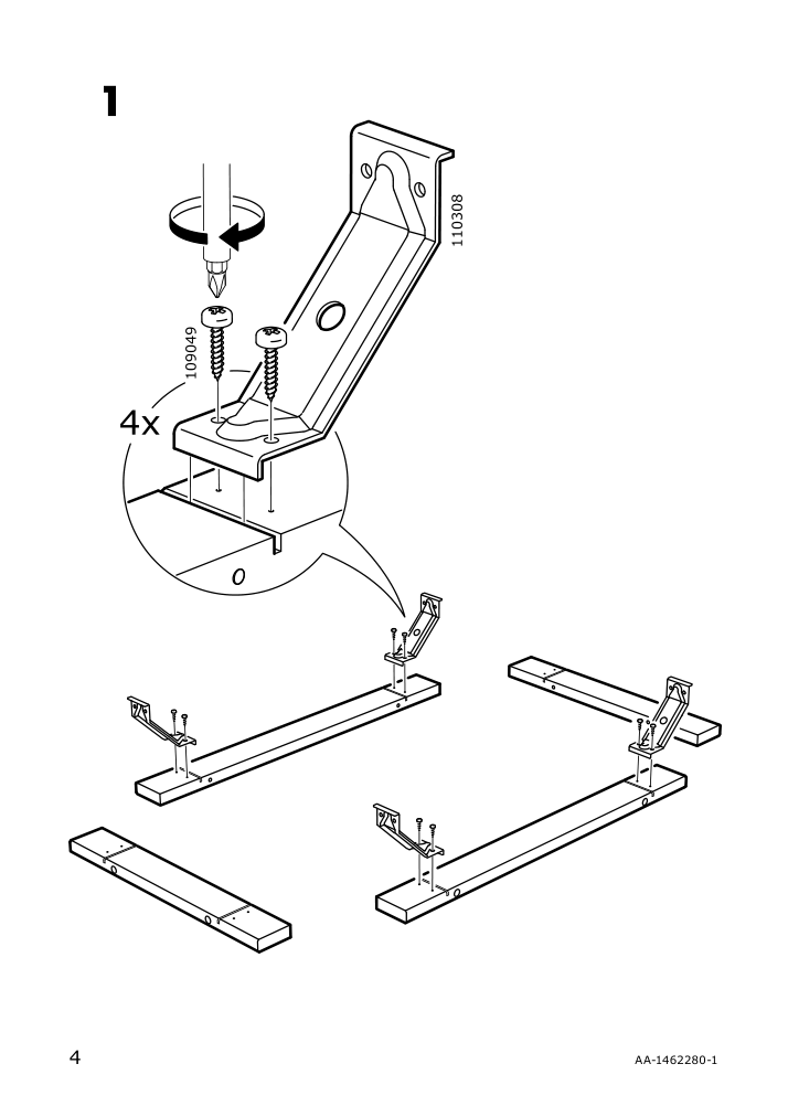 Assembly instructions for IKEA Sundvik childrens table white | Page 4 - IKEA SUNDVIK children's table 102.016.73