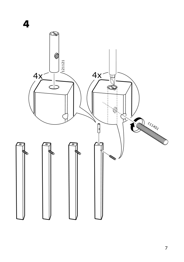 Assembly instructions for IKEA Sundvik childrens table white | Page 7 - IKEA SUNDVIK children's table 102.016.73