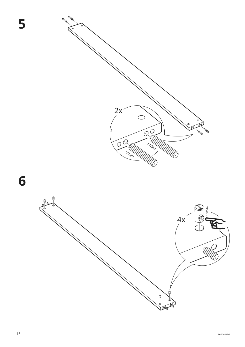 Assembly instructions for IKEA Sundvik crib gray | Page 16 - IKEA SUNDVIK 3-piece baby furniture set 095.058.16