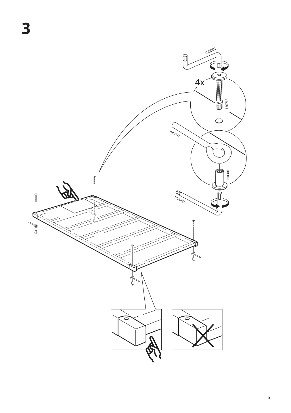 Assembly instructions for IKEA Sundvik crib gray | Page 5 - IKEA SUNDVIK 2-piece baby furniture set 595.061.06