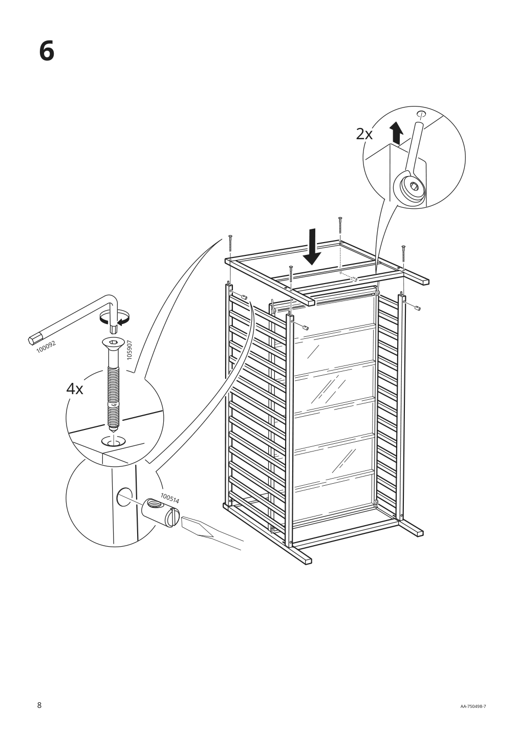 Assembly instructions for IKEA Sundvik crib gray | Page 8 - IKEA SUNDVIK 3-piece baby furniture set 095.058.16