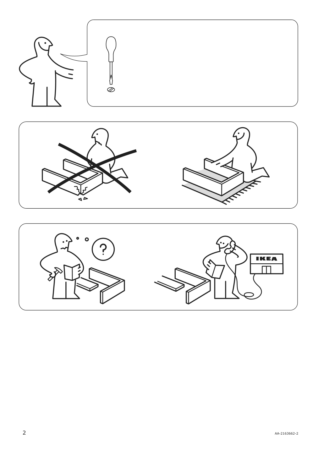 Assembly instructions for IKEA Sundvik extendable bed frame white | Page 2 - IKEA SUNDVIK ext bed frame with slatted bed base 490.460.68