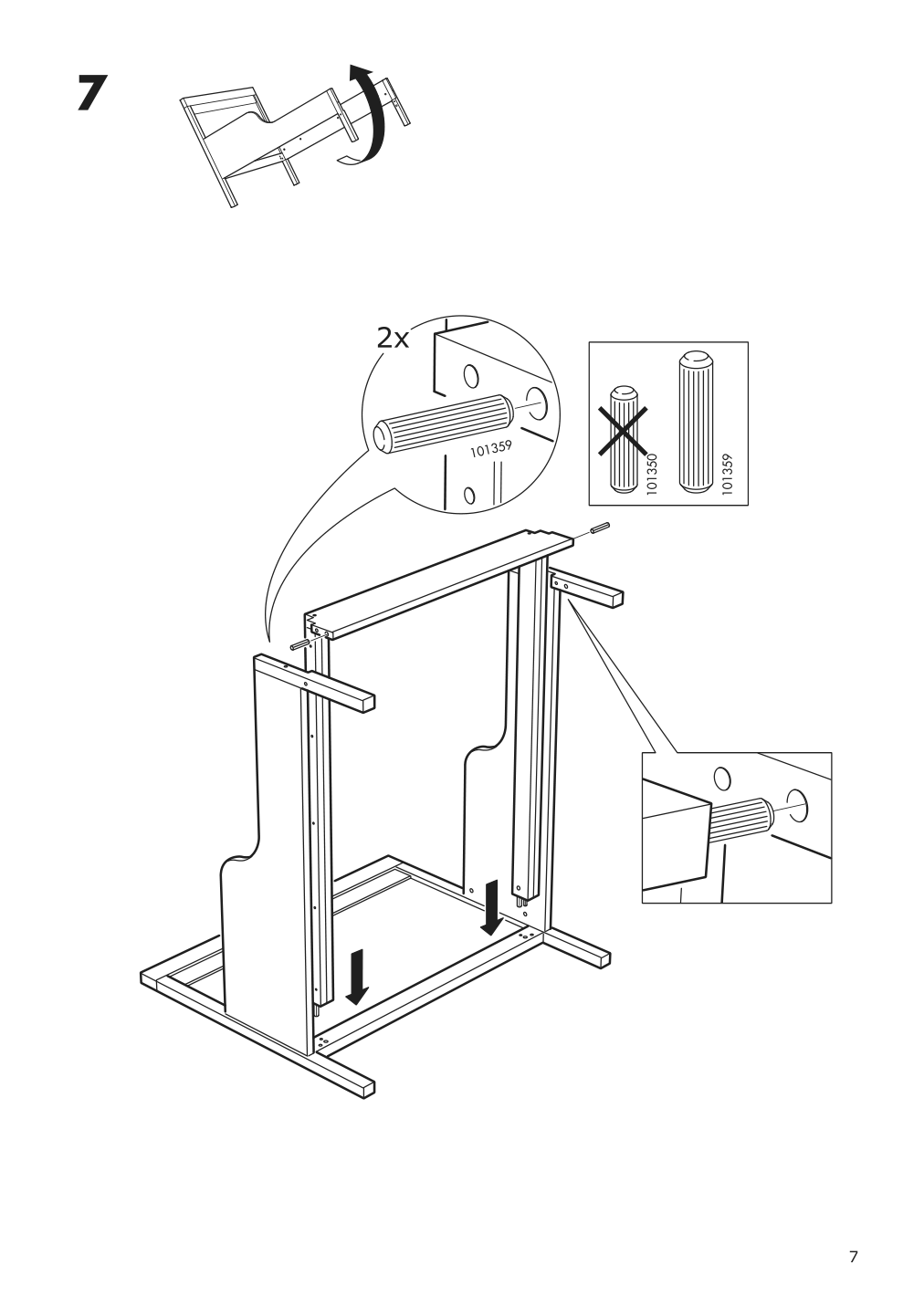 Assembly instructions for IKEA Sundvik extendable bed frame white | Page 7 - IKEA SUNDVIK ext bed frame with slatted bed base 490.460.68