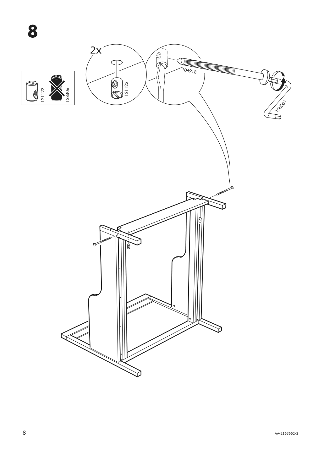 Assembly instructions for IKEA Sundvik extendable bed frame white | Page 8 - IKEA SUNDVIK ext bed frame with slatted bed base 490.460.68