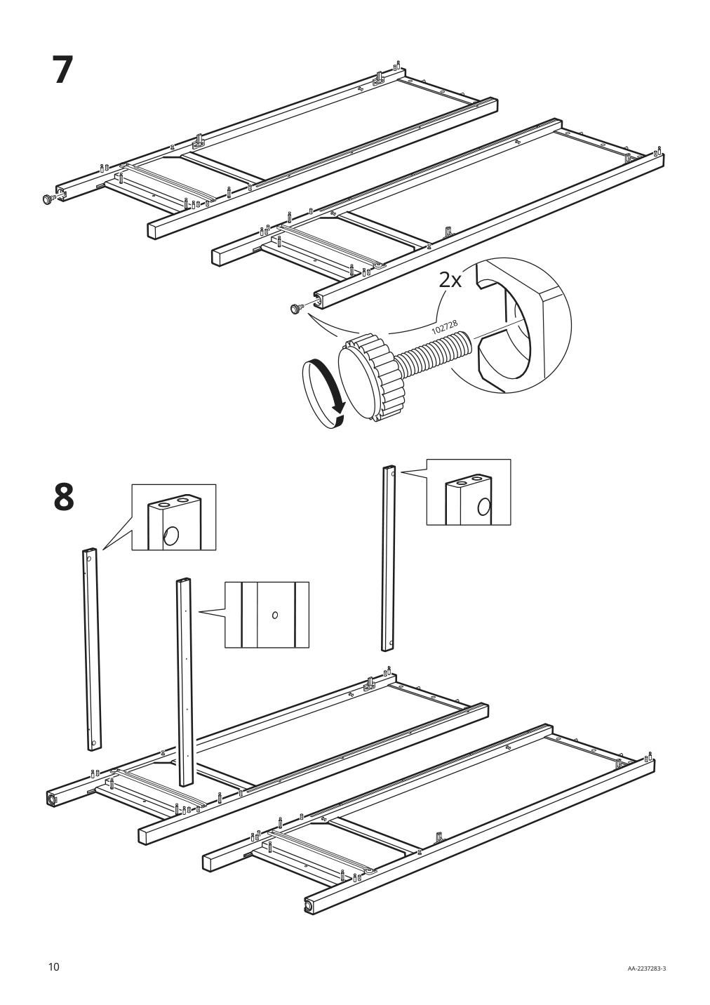 Assembly instructions for IKEA Sundvik wardrobe gray | Page 10 - IKEA SUNDVIK 3-piece baby furniture set 095.058.16