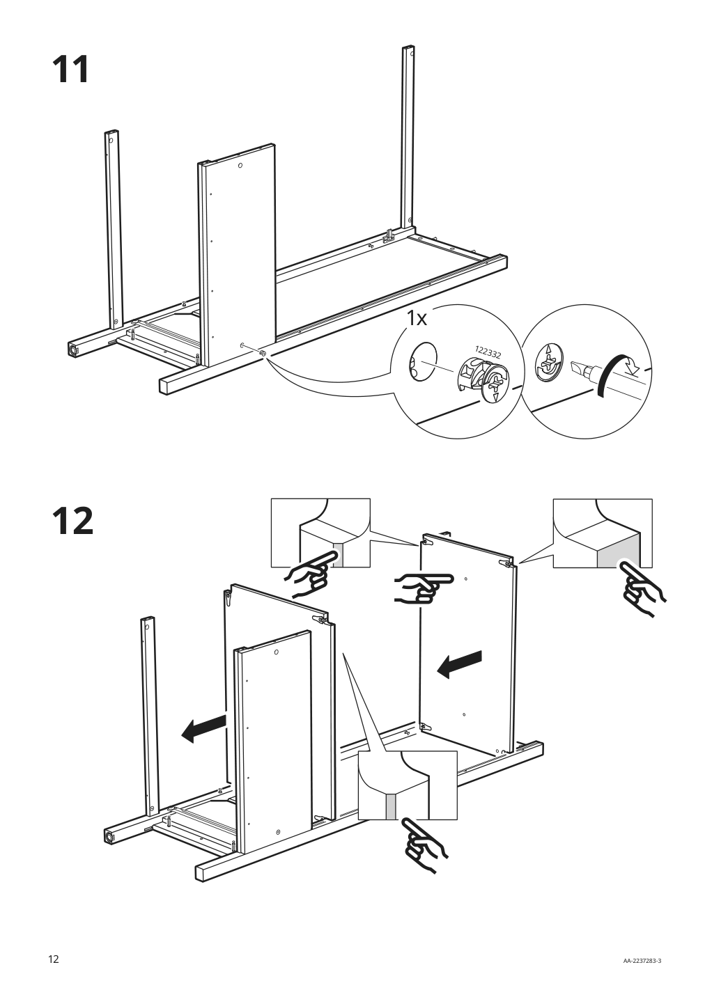 Assembly instructions for IKEA Sundvik wardrobe gray | Page 12 - IKEA SUNDVIK 3-piece baby furniture set 095.058.16