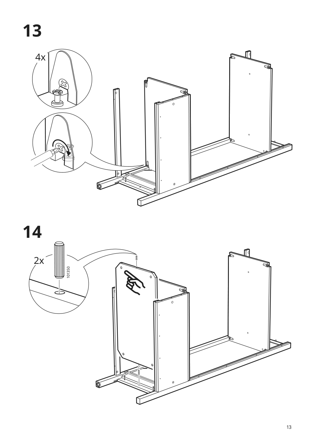 Assembly instructions for IKEA Sundvik wardrobe gray | Page 13 - IKEA SUNDVIK 3-piece baby furniture set 095.058.16